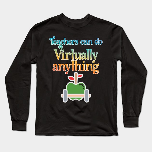 Awesome teacher can do anything Long Sleeve T-Shirt by chouayb